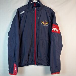 RLX  Ralph Lauren Golf Jacket Blue Marshal 2012 US Open Olympic Club Large Navy